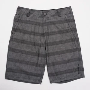 Oneill Hybrid 11" Herrenshorts 30 grau Streifen Stretch Chino vorne flach Kordelzug - Bild 1 von 9
