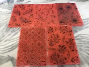 Sizzix 3D DT Impressions Embossing Folders 5 piece Set 663561 New - Picture 1 of 12