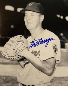 Hal Naragon 1959 1960 Washington Senators signiertes 8 x 10 Foto im Comiskey Park Echtheitszertifikat - Bild 1 von 1