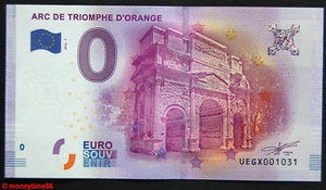 Zero €uro Tourist Ticket, ORANGEN TRIUMPHBOGEN, 2016, neu - Bild 1 von 2