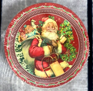 Sottobicchieri Natalizi Babbo Natale Set di 8 Bar di Cartone Festivo Vittoriano (M16) - Foto 1 di 6