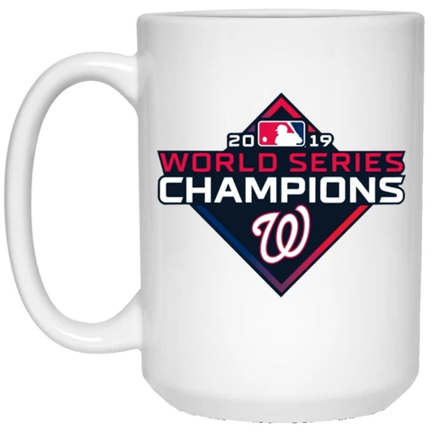 World Series Champions Washington Nationals White 15 oz Ceramic Coffee Mug Cup Cover