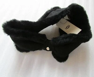 UGG archetto fiocco pelle di pecora shearling nero nuovo - Foto 1 di 13