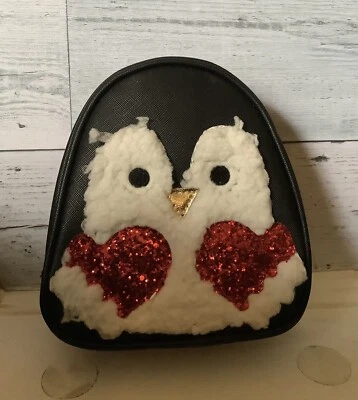 ACESSÓRIO de maquiagem cosmética Bath & Body Works GLITTERY PENGUIN bolsa inverno Natal - Imagem 1 de 3