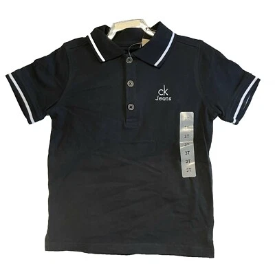 Calvin Klein Boys 3pc Short Set Polo/T Shirt/Shorts Black/Red/Gray Shorts - Image 1 of 3