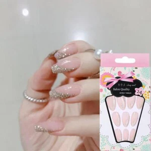 Manicure Tool Artificial Nail Tips Ballerina False Nails Wearable Fake Nails - Picture 1 of 9