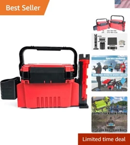 Fishing Tackle Box Fishing Tackle Storage Fishing Bucket with Rod Holder Live... - Picture 1 of 10