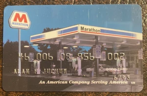 Vintage (Expired 1993) MARATHON Oil Travel Card Petroliana - Picture 1 of 2
