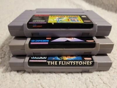 SNES Flintstones X-Zone Tiny Toons Buster Busts Loose Good Condition Free S/H - Image 1 of 3