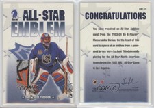 2003-04 ITG Be A Player Memorabilia All-Star Emblem /10 Jose Theodore #ASE-13