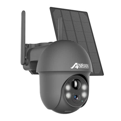 ANRAN 2K Solar Outdoor Security Camera,Wireless 360°Pan-Tilt &Color Night Vision - Image 1 of 4