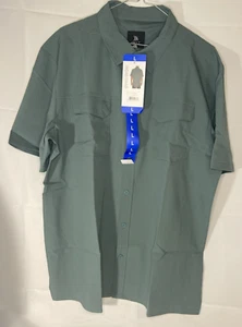 Camisa de pesca Gillz manga corta con botones talla L verde - Imagen 1 de 5