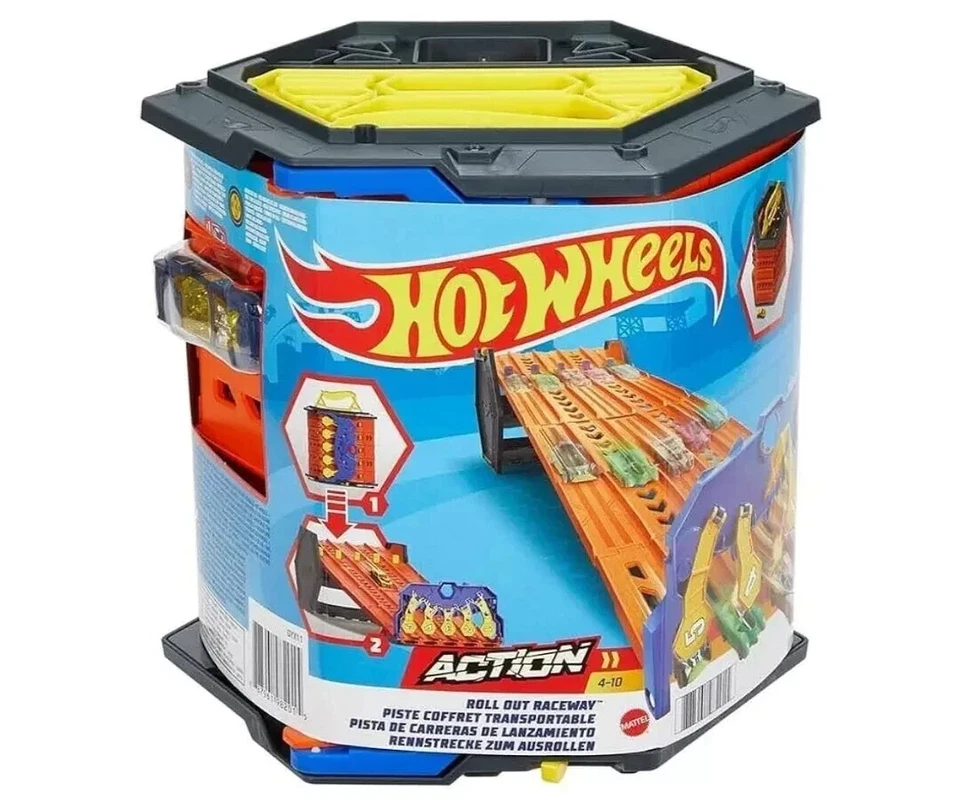 Hot Wheels  Roll Out Raceway Track Set Transforms To Store 80 Cars - Image 1 of 1