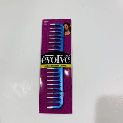 Peine de dientes anchos Firstline Evolve plástico azul metálico 4553 Foto 1 de 4