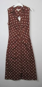 Monsoon Paris Spot print Jersey Midi dress Brown Size S - XXL RRP 75.00 - Picture 1 of 10