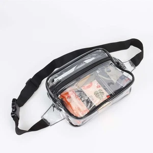 PVC Fanny Pack Men Women Waist Pouch Belt Bag Outdoor Sports Stadium Security US - Picture 1 of 11