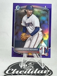 Alejandro Rosario 2025 1st Bowman Chrome Prospect Purple Refractor #’D/199 - Bild 1 von 3