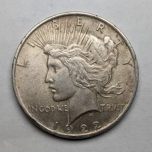 1922 P Peace Silver Dollar - Picture 1 of 3