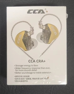 CCA CRA+ In The Ear Headphones Golden, No Mic, 3.5mm Jack, New Sealed - Picture 1 of 2