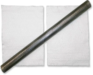 Kit silenziatore universale db killer acciaio inox lana di vetro 61cm Ø 38,1 mm - Picture 1 of 1