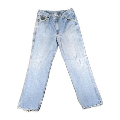 Cinch Jeans Mens 35x34 Green Label Regular Fit Light Wash Chore Pant - Image 1 of 4