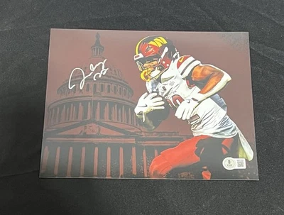 Jacory Croskey-Merritt Signed 8x10 Photo Washington Commanders Beckett - Image 1 of 2