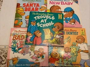 The Berenstain Bears 5 Book Lot Baby Bad Dream Trouble Dentist Santa Bear - Picture 1 of 12