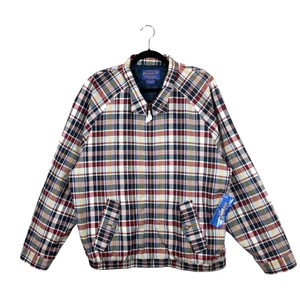 NWT Vintage Pendleton Plaid Harrington Cotton Windbreaker Men's Jacket Sz L - Picture 1 of 12