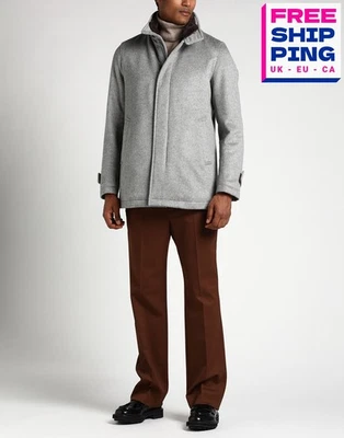 RRP €1565 HERNO Cashmere Coat IT64 US54 5XL Water Repellent Removable Faux Fur - Image 1 of 4