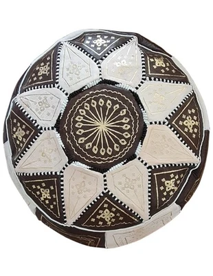 Pouf, Handgefertigten Marokkanische Echtleder Sitzhocker, ungefüllt. - Bild 1 von 4