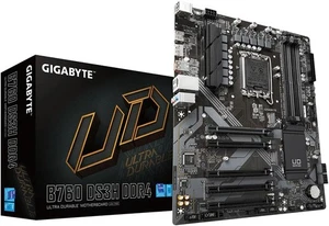 GIGABYTE B760 DS3H DDR4 ATX Mainboard Sockel LGA1700, 2x M.2, HDMI/DP, USB-C - Bild 1 von 6