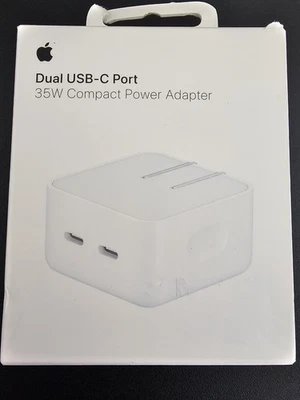 New OEM Apple 35W Dual USB Type-C Port Compact Power Adapter  - Image 1 of 2