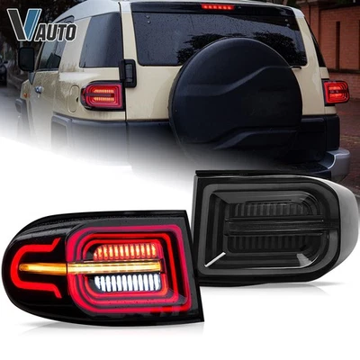 1 par de luces traseras LED de humo indicador secuencial para Toyota FJ Cruiser 2007-2014 Foto 1 de 4