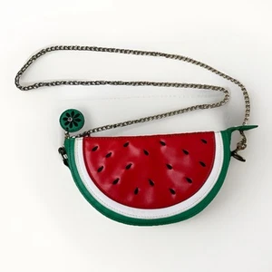 Watermelon Shaped Crossbody Bag Fruit Chain Purse Retro Summer Clutch Picnic - Picture 1 of 16