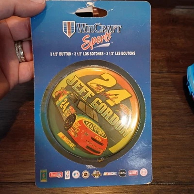 1996 JEFF GORDON #24 DuPont Wincraft 3 1/2 Inch Button Pin NEW / Unused - Image 1 of 2