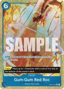 One Piece Gum-Gum Red Roc (Alternate Art) - OP04-056 - R - Foil, Near Mint Premi - Picture 1 of 1