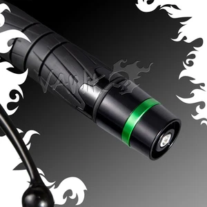 Magazi Negro + Verde Barra Extremo Aluminio CNC 7/8" y 1" Manillar Tapa Enchufe x2PCS ε - Imagen 1 de 6