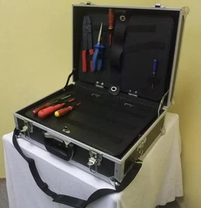 Werkzeugkoffer Koffer mit Inlay 48 x 36 x 19 cm schwarz Toolcase Transportkoffer - Bild 1 von 10