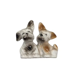 Vintage Scottie Dogs Ceramic Joined Salt & Pepper Shaker Made in Japan - Picture 1 of 15