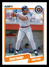 1990 Fleer Update Cecil Fielder  #U-95 Detroit Tigers