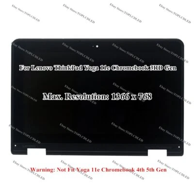 Lenovo Thinkpad Yoga 11e Chromebook 3. Gen 11,6" LCD HD Bildschirm Berühren - Bild 1 von 4