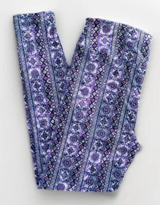 OS Lularoe Leggings Paisley Damascato Persiano Viola NUOVO 415724 - Foto 1 di 4