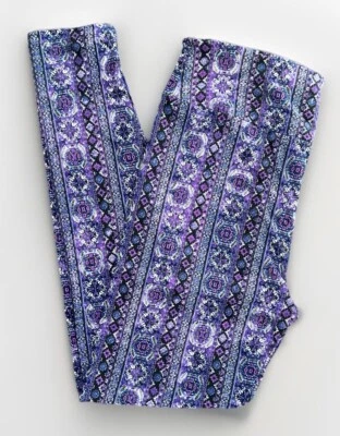 Leggings OS Lularoe Paisley Damasco Púrpura Persa NUEVOS 415724 Foto 1 de 4
