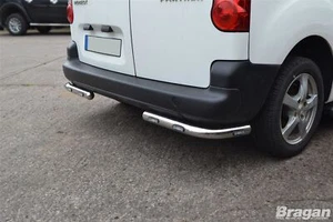Rear Corner Bars + LED To Fit Peugeot Partner 08-16 Stainless Steel Accessories - Picture 1 of 5