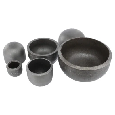 INDUTEC Kappen Schweißdeckel EN 10253-2 P265GH Rohrkappen Schweißfitting Deckel Schwarz