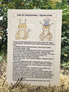 Karte C5: Story Card Cats go interplanetary SpaceLynx #PeterBrighouseIllustrator - Bild 1 von 4