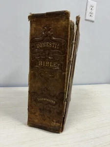 Illustrated Domestic Bible 1872 Ingram Cobbin color maps family record. Read Dsc - Bild 1 von 12