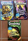 GOOSEBUMPS Bulk Lot 3 books Werewolf Fever Swamp, Return of Mummy, Camp Nightmar
