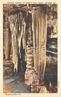 Postcard VA Luray Caverns Double Column In Giant&#39;s Hall Caves Tourist Attraction