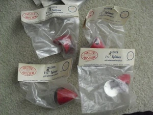 Lot of 4 Vintage RC Car Accessories Master Airscrew 1 3/4" Red Spinners NIP - Picture 1 of 2